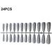 Dajidafu 24 Pieces False Nails Full Cover T-shaped Extra Long Press on Coffin Style Nail Tips DIY Supplies for Home Salon silver - Buy Online on GoSupps.com