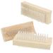 com-four hand washing brush - nail brush - hand brush - cleaning brush for hands and fingernails 3 pieces - light brown
