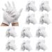 Vegcoo 11 pairs of cotton gloves white gloves made of 100% cotton soft and flexible reusable protective gloves for dry hands neurodermatitis moisturizer jewelry control