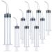 Wisdom Teeth Syringe 10 Pack Dental Irrigation Curved Syringes for Dental Care Liquid Oral Tonsil Stone TMJ Chin Pain Relief Dentist Implant Clean Feeding Water 10 Pack Curved-No Measurement