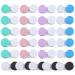 25 Pack Contact Lens Cases Portable Contact Lens Container Contact Lens Soaking Storage Case with L and R Caps 5 Colors