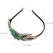 Lurrose Rhinestone Flapper Headband Beads Flower Hair Hoop Vintage Headband for Wedding Tea Party (Green) - Buy Online on GoSupps.com