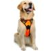 Rabbitgoo dog harness medium -sized dogs anti train crockery dog with control no pull adjustable dog dishes large dogs breathable reflex stripes breast harness dog safe guide orange l l (1 Pack) orange