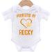 Personalized Protected By [Dog Name] Baby Grow for Baby Girl or Boy | Cute & Comfortable Vests with Matching Dog Scarf | 0-3 Months White - Buy Online on GoSupps.com