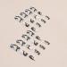 24pcs Square False Nails White Black Gold Striped Press on Nails | Removable Glue-on Acrylic Full Cover Nails for Women & Girls - Nail Art Accessories - Buy Online on GoSupps.com