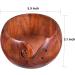 Wooden Yarn Bowl for Knitting and Crocheting - Yarn Storage Organizer with Holes - Mother's Gift Idea - 5.9 x 3.1 Inch - Buy Online on GoSupps.com
