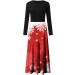 Shop Women's Christmas Sweater Dress Long Sleeve O-Neck with Festive Moose & Snowflake Motif Perfect Holiday Club Wear - Buy Online on GoSupps.com