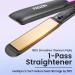 Professional Hair Straightener - 1.18" Ionic Titanium Flat Iron & Curler Fast Heat Up LED Display Gray - Buy Online on GoSupps.com
