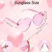 Pink Heart Headbands and Heart Shape Sunglasses for Women Valentines Day Accessories Party Props Cupid Costume Holiday Wedding Birthday Accessory - Buy Online on GoSupps.com