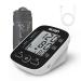 Scian blood pressure meter upper arm for home use automatic arrhythmia detection & blood pressure measuring devices with cuff 22-42cm large LCD display 2-user 180 memory USB cable (white) black with a large cuff