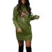 Hanxiulin Women's Christmas Hoodie Dress - Stylish Hooded Pullover Party Sweatshirt in Green - Size XL - Buy Online on GoSupps.com
