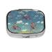 Bikes Bicycle Cycling Printed Square Pill Box Portable Travelling Pill Box Medicine Organiser