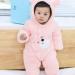 Borlai Baby Winter Snowsuit Romper | Fleece Hooded Onesie for Girls Boys | Pink | 6-9 Months - Buy Online on GoSupps.com