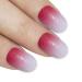 False Nails Bling Art Red Gel Ombre Oval 24 Artificial Nails Medium Tips with Glue