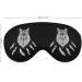 Watercolor Wolf Dreamcatcher Sleep Mask - Adjustable Eye Cover for Sleeping, Blocking Light - Men, Women - Ideal for Night, Travel, Nap - Buy Online on GoSupps.com