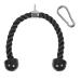 Yes4All Deluxe Tricep Rope Cable Attachment, 27 & 36 inch with 4 Colors, Exercise Machine Attachments Pulley System Gym Pull Down Rope with Carabiner A. 27 inch - Black