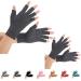 2 pairs arthritis gloves support for compression gloves and warmth for hands finger joint relief of pain in rheumatoids arthrosis RSI carpal tunnel (S black) S black