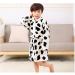 JZLPIN Unisex Baby Hooded Bathrobe | Kids Flannel Pajamas Dressing Gown for Boys & Girls (1-2 Years) - Cow Print - Buy Online on GoSupps.com