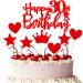Red Cake Decoration 30th Birthday Woman Happy 30th Birthday Cake Decoration 30 Years Young Women Man Cake Decoration 30th Cupcake Topper 30th Birthday Cake Topper Red Cake Topper Decoration 30th - Buy Online on GoSupps.com