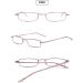 Vevesmundo Mini Compact Metal Reading Glasses Lightweight Spring Hinge Narrow Classic Design with Pink & Blue Light Filter (3.5x) Ideal Reading Aid - Buy Online on GoSupps.com