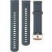 Garmin 20mm Quick Release Silicone Band in Granite Blue with Rose Gold Hardware - Two Sizes Included - Buy Online on GoSupps.com