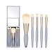Travel Makeup Brush Set travel make up brushes sets mini eye shadow kits small size eyeshadow case eyes makup brushed makeuo soft brushs basic cosmetic profesional tools (Sky Blue)