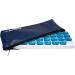 Pill Pod Organizer with Zippered Travel Case - 31-Day Monthly Medication Vitamins & Supplements Organizer (Blue) | Perfect for Travel - Buy Online on GoSupps.com