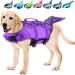 Emust dog vest dog swimming for swimming boat pool ripstop dog chimney with high buoyancy and lift for small and medium -sized breeds (M purple mermaid) medium purple mermaid