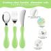 Vicloon Baby Fork and Spoon Set - 6 PCS Toddler Utensils | Stainless Steel Feeding Cutlery for Kids - Blue/Green - Buy Online on GoSupps.com