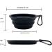 Collapsible Dog Bowls 2 Pack - Portable Water Bowls for Pets | Foldable Travel Bowl Set with Carabiner Clip - Ideal for Walking, Traveling, Hiking | Black+Purple - Buy Online on GoSupps.com