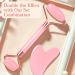 Premium Gua Sha & Jade Roller Set | Facial Tools for Puffiness & Redness Relief | Ideal Self-Care Gift for Men & Women - Pink - Buy Online on GoSupps.com