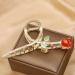 Red Rose Flower Hair Claw Clip - Non-Slip Large Metal Barrette for Thick Hair - Women's/Girls' Fashion Accessory - Buy Online on GoSupps.com