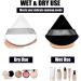 Feicuan 5pcs Triangle Powder Puffs - Soft Makeup Sponges with Velvet and Strap for Loose Powder Foundation - White - Buy Online on GoSupps.com