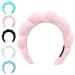 Uezeth Spa Headband Women Spa Headband Sponge & Terry Towel Cloth Fabric Hair Band for Face Washing Puffy Spa Headband Terry Towel Cloth Fabric Head Band for Skincare Makeup Removal Pink