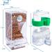 Hamiledyi No Mess Bird Feeder & Drinker Set - Automatic Parrot Feeder & Water Dispenser for Lovebirds, Budgies, Canary, Finch - Acrylic Seed Food Container - Cage Accessories - Transparent Design - Buy Online on GoSupps.com