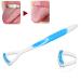 Ergonomic tongue scraper tongue brush to remove bad breath mouth care tools for removing plaque and refreshment of the breath (blue)