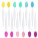 12pcs Lip Scrub Brush BetterJonny Silicone Exfoliating Lip Brush Double-Sided Lip Scrub Brush Soft Cleaning Lip Scrub Exfoliator Beauty Tool for Smoother Skin and Lip Multicolored