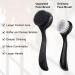 3 Pcs Large Handle Face Scrubber with Charcoal Black Bristles - Gentle Deep Cleansing and Exfoliating - Buy Online on GoSupps.com
