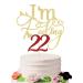 Sodasos Glitter I m Feeling 22 Cake Topper 22nd Birthday Cake Topper Funny 22th Cake Topper for Men 22 Cake Topper For Women 22nd Birthday Party Decoration Suppliers (Gold and red)