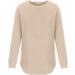 MRGIINRI Womens Long Sleeve Crewneck Sweatshirt Dressy Casual Top - Beige, Large - Buy Online on GoSupps.com