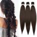 SEGO 3 Pieces Braids EZ Hair Extensions Braiding Synthetic Hair Kanekalon Crochet Synthetic 26 Inch 90g/piece Medium Brown