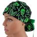 Glow in The Dark Skulls Ponytail Scrub Cap - Bouffant Surgical Hat for Women & Nurses - Buy Online on GoSupps.com