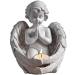 Shut angel memorial gifts tealight holder funeral gift for the loss of a loved one angel candle holder angel figure retro statue with flicker