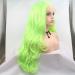 13x2.5 Fluorescent Green Lace Front Wig for Women - Naturally Wavy Heat-Resistant Synthetic Hair (Neon Green 66cm) - Buy Online on GoSupps.com