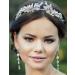 BERYUAN Bridal Leaf Pearl Tiara Women Crown Silver Wedding Hair Accessory Rhinestone Crystal Hair Piece Gift for Her Party Headpiece for Bride Bridesmaid Girls (Silver)
