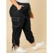 Agnes Orinda Women's Plus Size Drawstring Cargo Pants - 3X Black - Buy Online on GoSupps.com