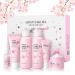 6Pcs Sakura Skincare Kit The Skin Care Set Includes Facial Cleanser Toner Lotion Essence Eye Cream And Face Cream Beauty Travel Skincare Gift Set For Teenage Girls Women