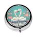 The Swan in Loveround Pill Box 3 Compartment Round Pill Box Organizer #Portable Travel Pill Box for Traveling.