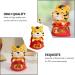 Artibetter 3 Pcs Year of The Tiger Bobble Head Ornament Statue Good Luck Figurines Chinese Zodiac Toys Dashboard Animal Doll Nativity Ornaments Figure Traditional Office Wild Resin The Sign Red 1x3pcs 6X6X9.5CMx3pcs - Buy Online on GoSupps.com