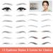 80 Pairs Eyebrow Tattoo Stickers | Waterproof 4D Hair-Like Temporary Transfer Eyebrow Makeup for Women - Natural Look and Shape - Buy Online on GoSupps.com